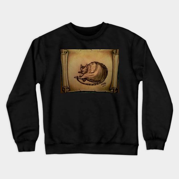 THE SLEEPING CAT Crewneck Sweatshirt by neilstuartcoffey